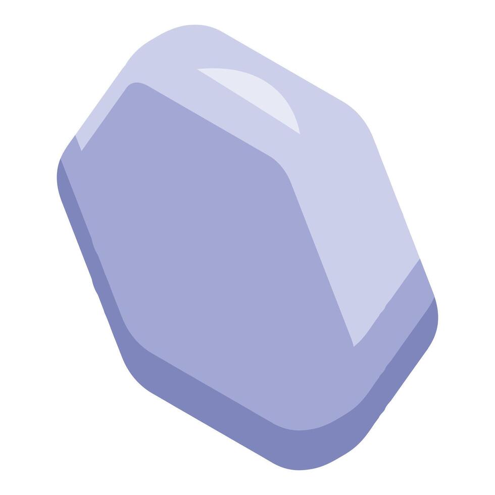 Hexagon soap bar creating bubbles for hygiene and cleanliness vector