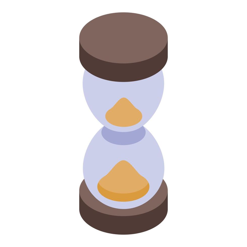 Classic hourglass with sand flowing showing time passing vector