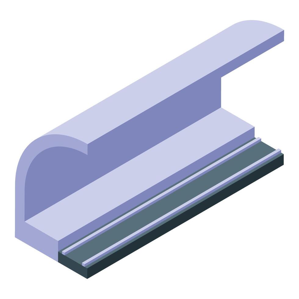 Modern subway station platform isometric illustration vector