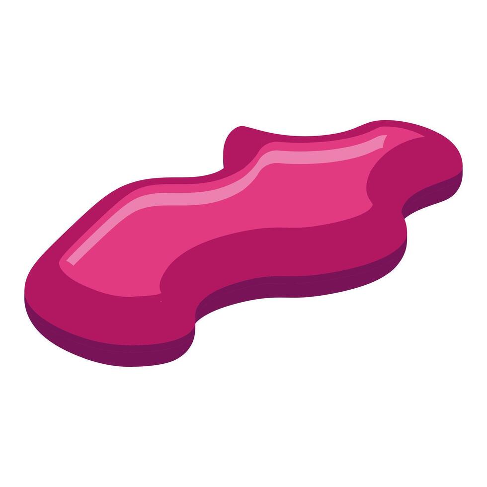 Pink slime dripping spreading viscous liquid blob vector