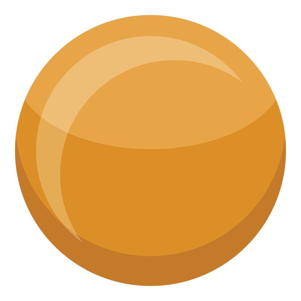 Golden sphere glowing with warm light on white background vector