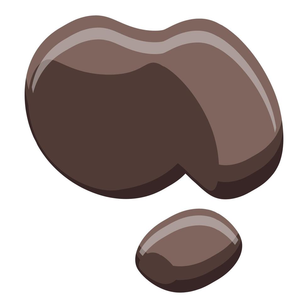 Brown liquid splashing downward creating abstract shape vector