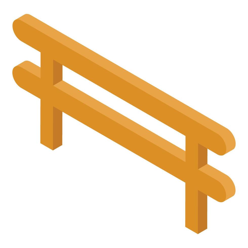 Wooden fence protecting private property isometric illustration vector