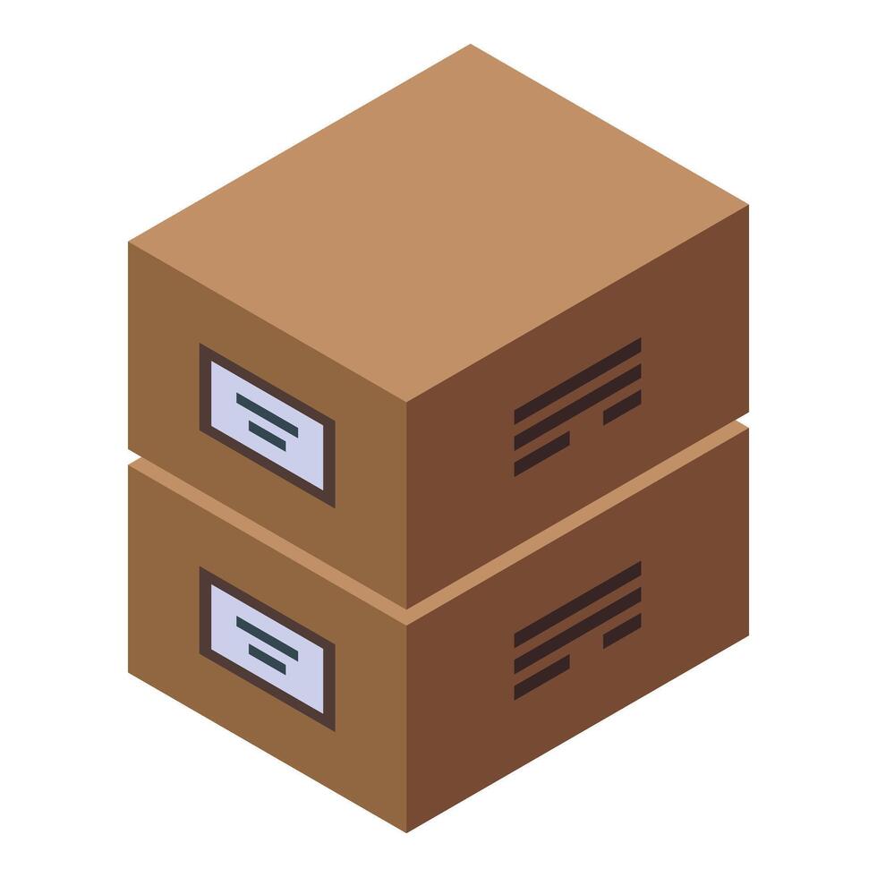 Stack of cardboard boxes ready for shipping vector