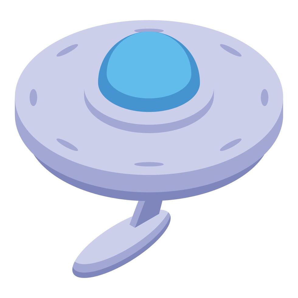 Alien spaceship flying through the galaxy vector