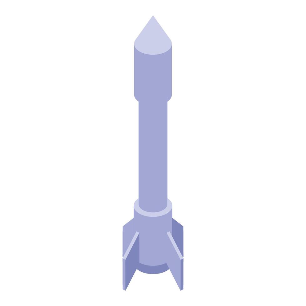Intercontinental ballistic missile standing ready for launch vector