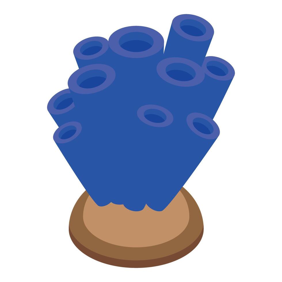 Blue tubastrea coral is growing on the seabed vector