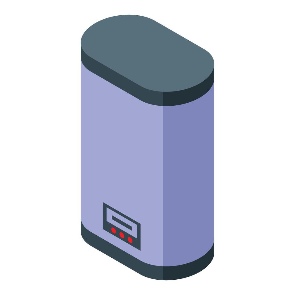 Home gas water heater boiler heating system isometric view vector