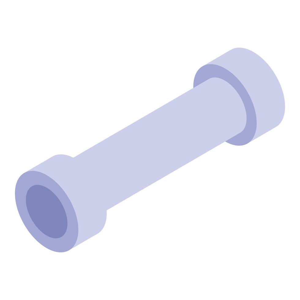Plumbing pipe lying diagonally isolated on white background vector