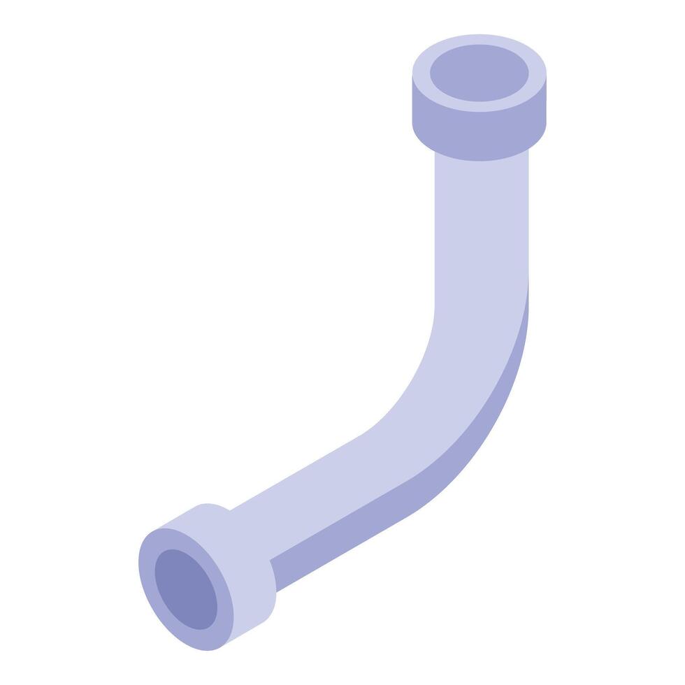 Plumbing pipe element connecting two sides isometric view vector