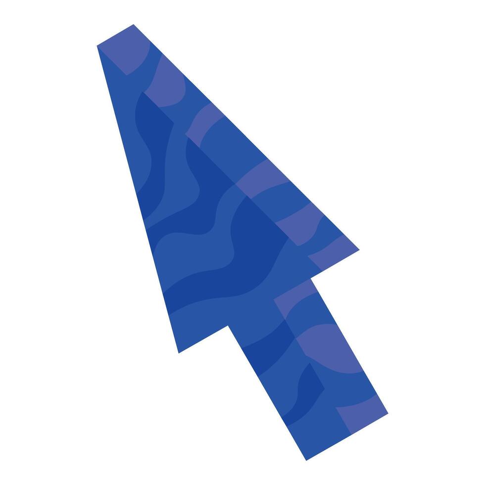 Blue cursor with abstract pattern is pointing at something vector