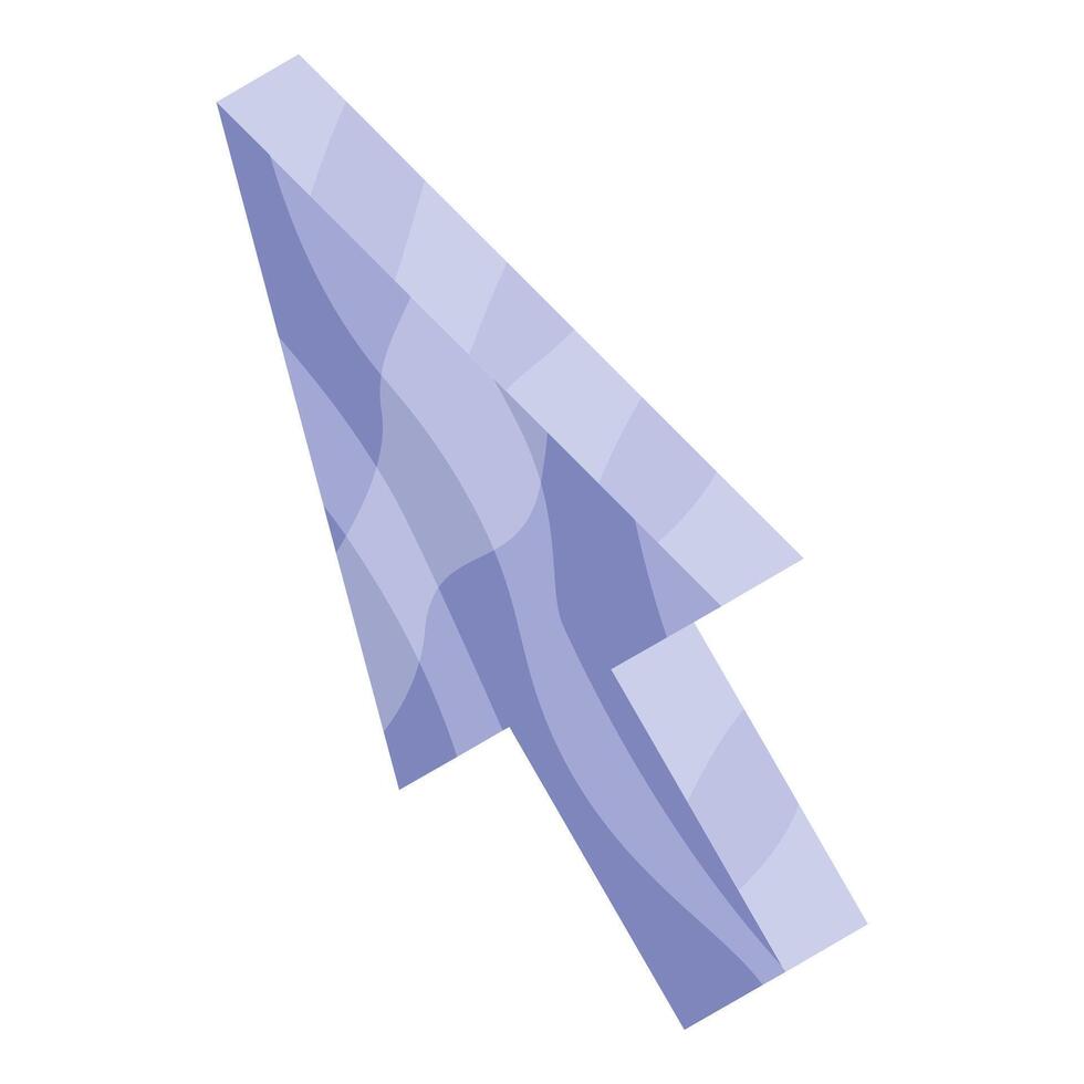 3d cursor pointing with purple wavy pattern vector