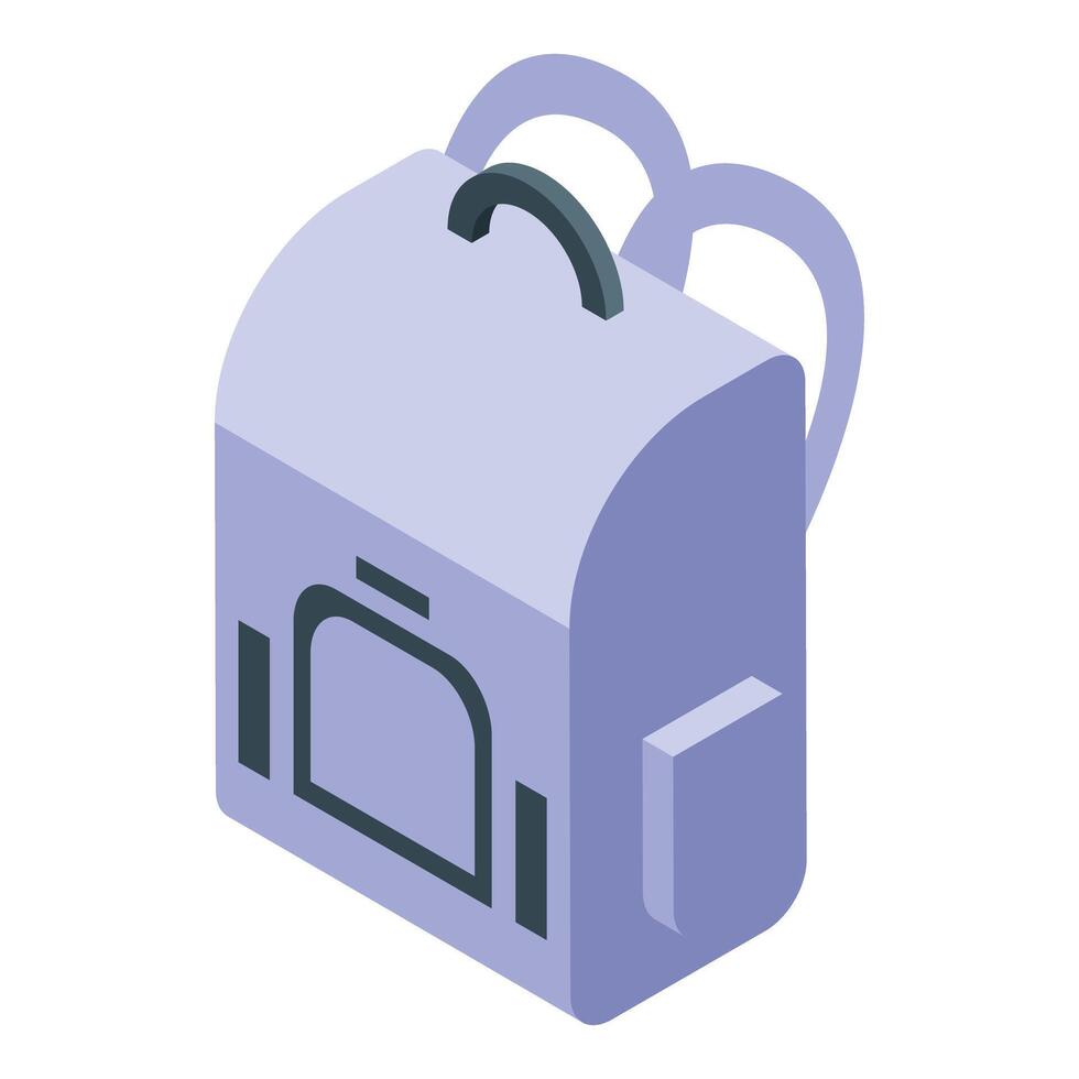 School backpack icon isometric style vector