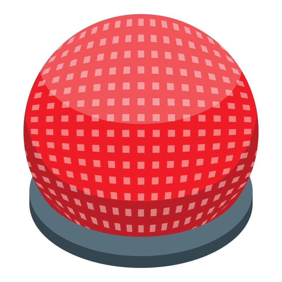 Red emergency button sitting on a table vector