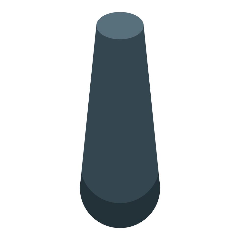 Dark grey cylinder standing on white background vector
