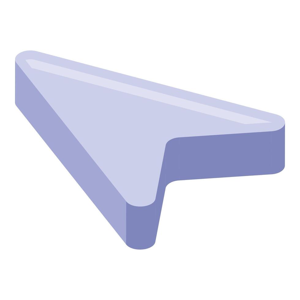 3d cursor arrow pointing up and to the right vector