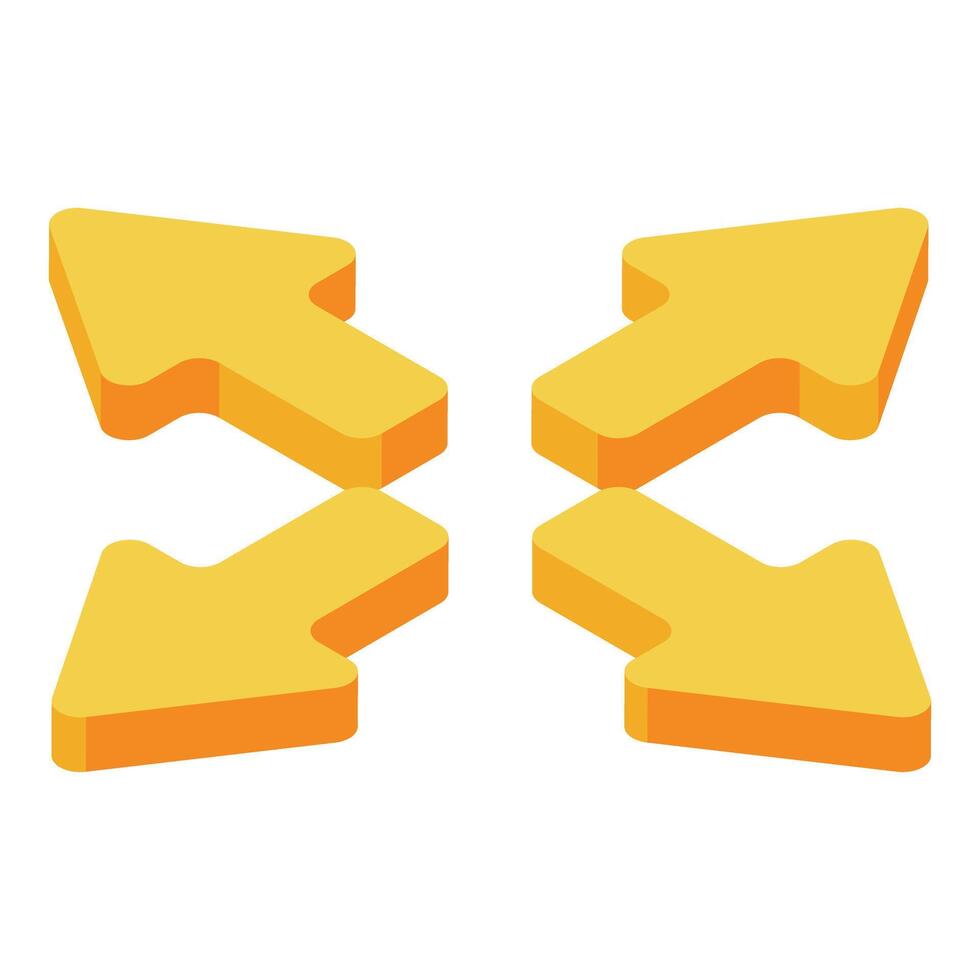 Four arrows pointing in different directions showing uncertainty vector