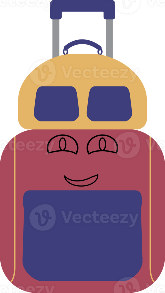 Smiling travel bag for travel design banner advertising. png