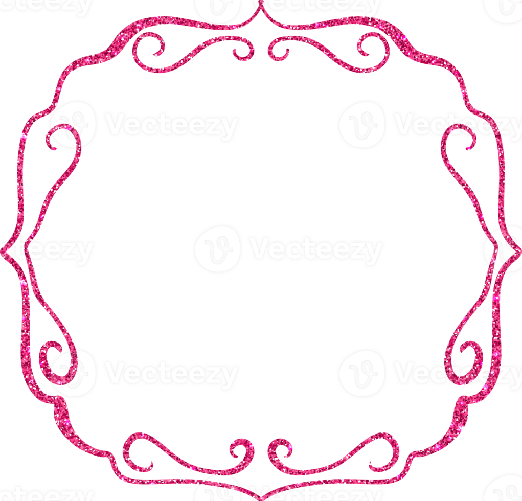Frame pink openwork design banner. png