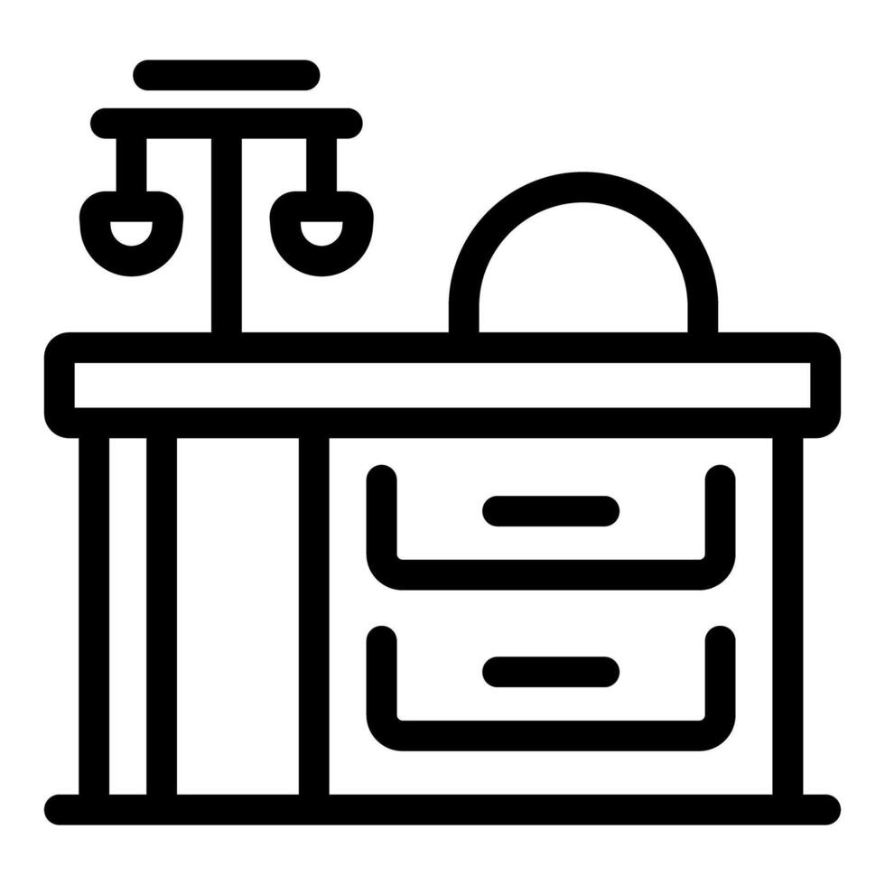Baby changing table with mobile for newborn care vector