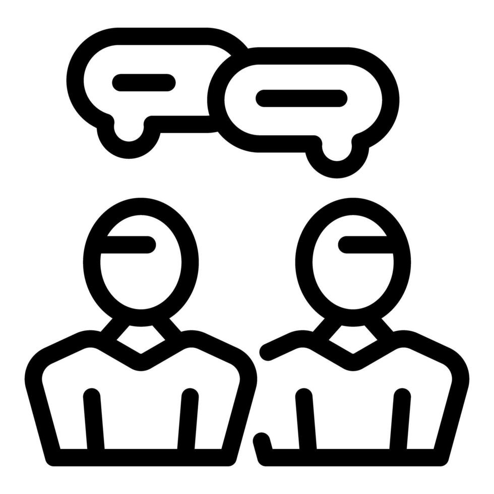Two businessmen having a conversation exchanging ideas vector