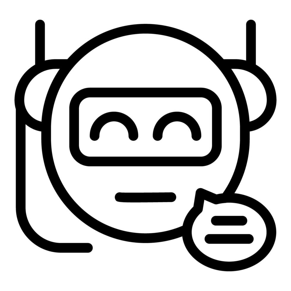 Chatbot speaking with speech bubble expressing artificial intelligence vector