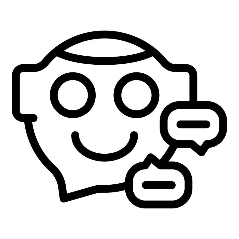 Chatbot speaking with speech bubbles displaying artificial intelligence vector