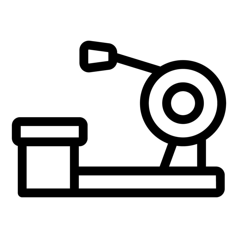 Icon of seated row machine for gym workout vector