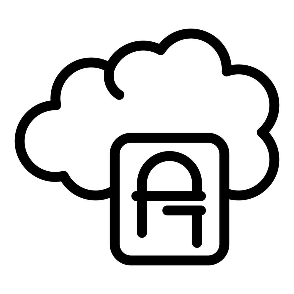 Cloud computing offering easy access to online font library vector