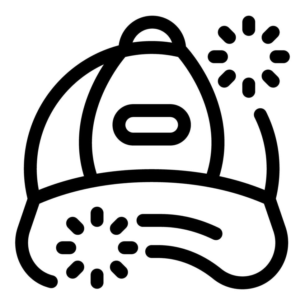 Baseball cap with propeller spinning and generating wind vector