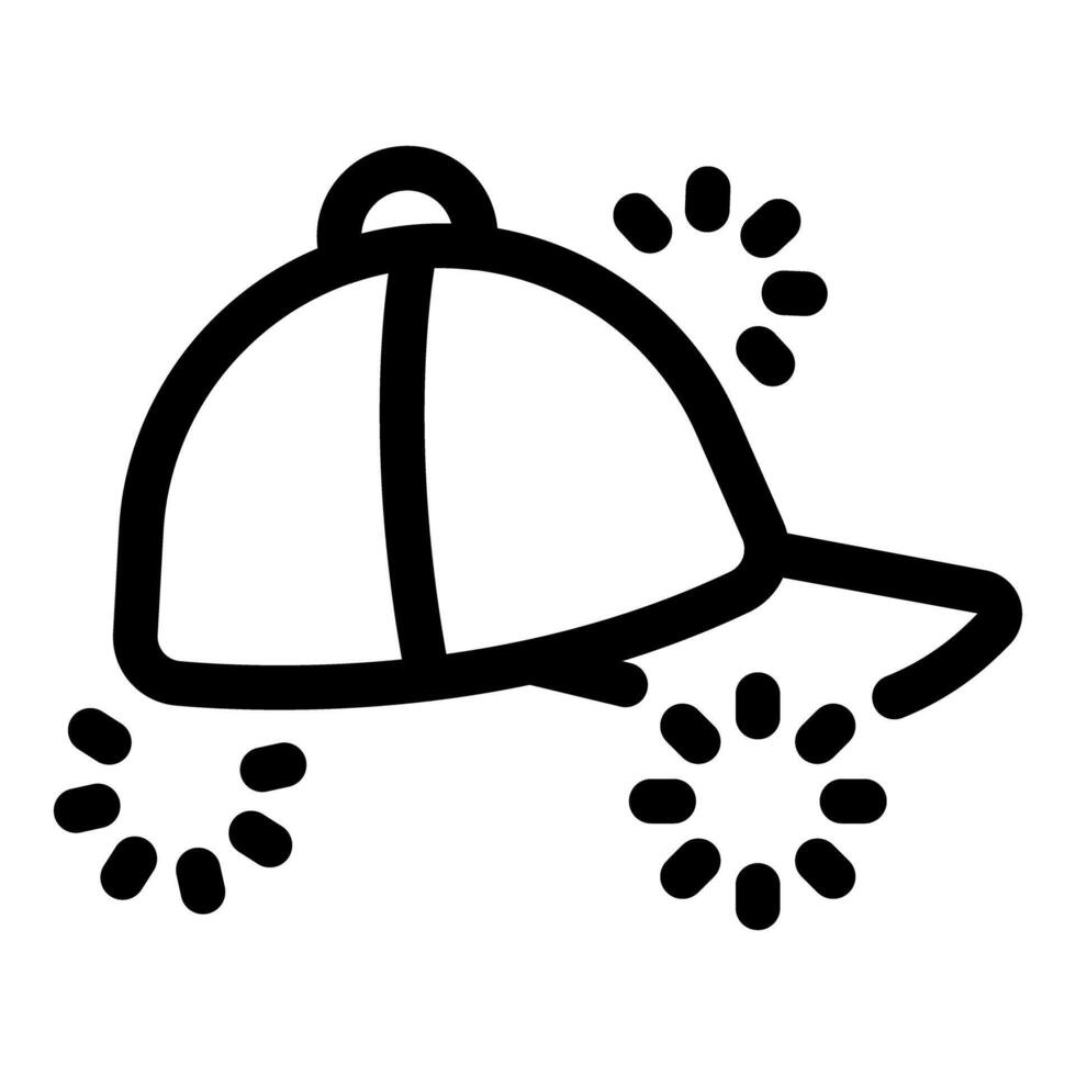 Baseball cap surrounded by stars symbolizing fame and success vector