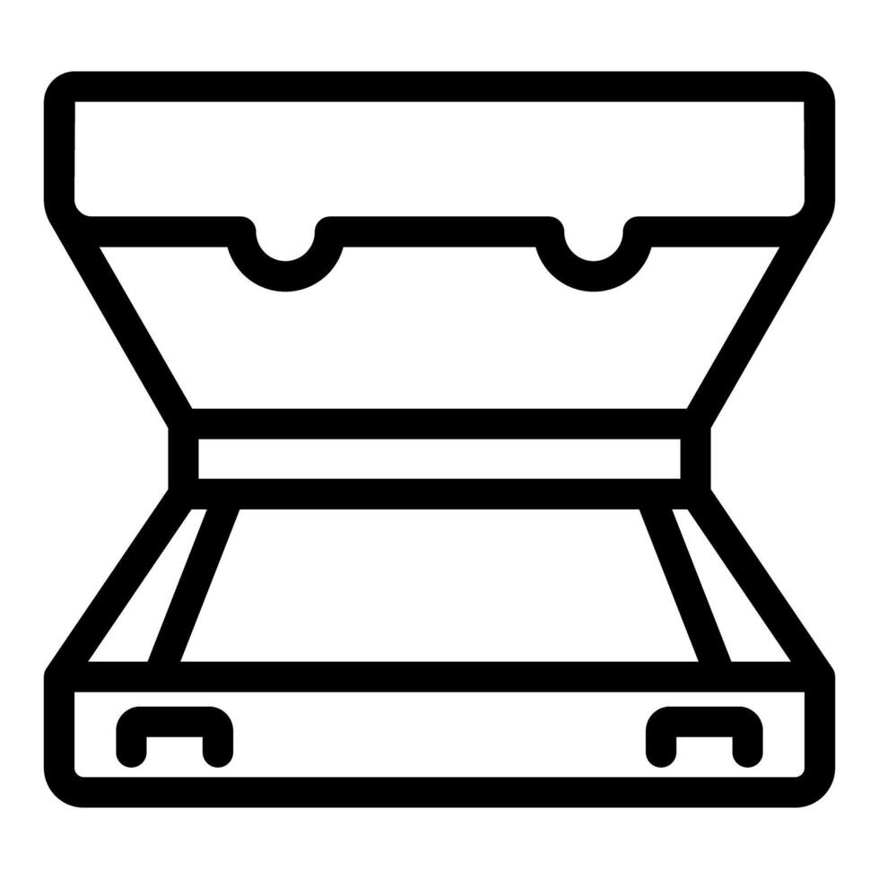 Empty lunchbox open container waiting for food icon vector