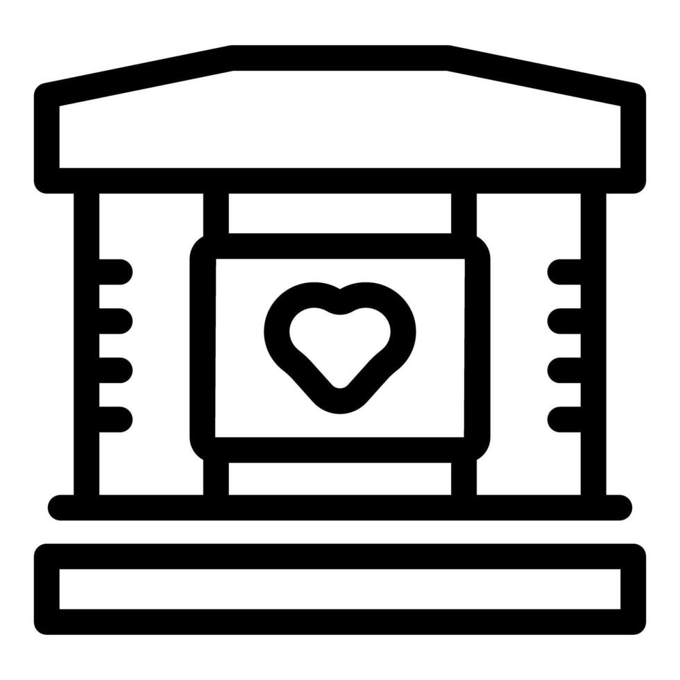 Wedding altar with heart signifying love and commitment vector