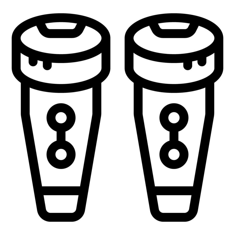 Pair of wireless earbuds connecting using bluetooth technology vector