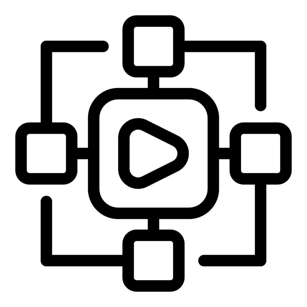 Digital content management system connecting multimedia files vector