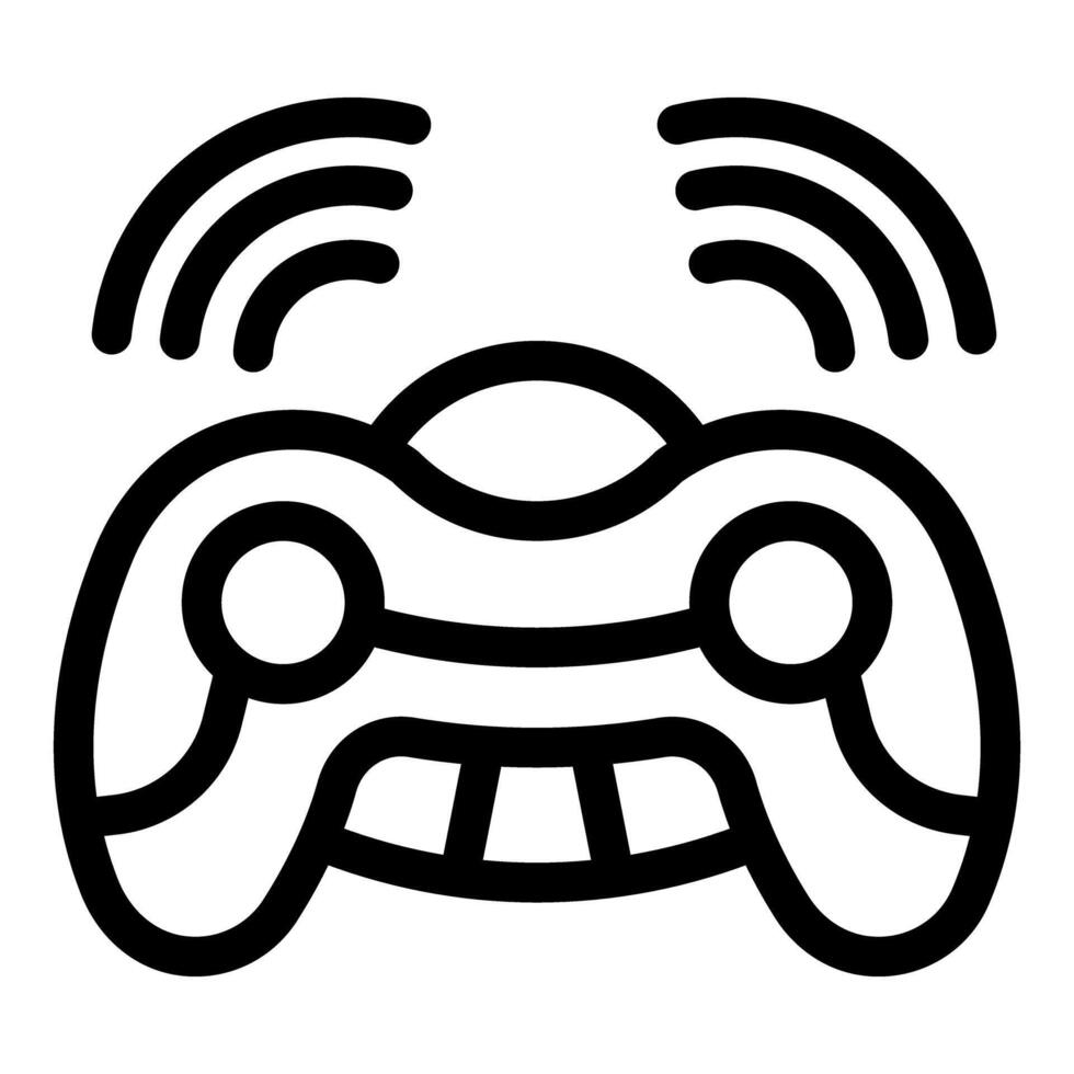 Wireless gamepad transmitting signals for gaming experience vector