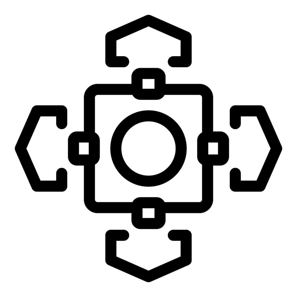 Data exchange system connecting to multiple devices icon vector