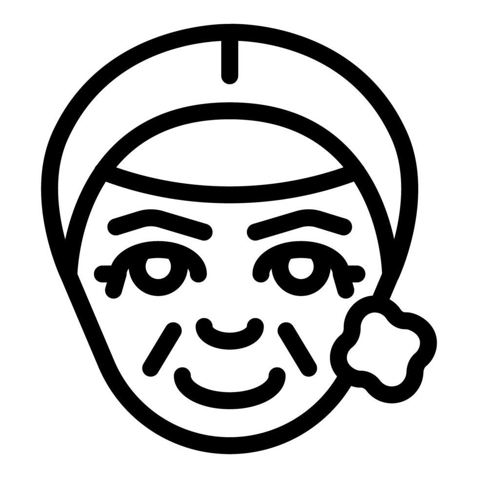 Senior woman applying anti aging cream for rejuvenation and skincare routine vector