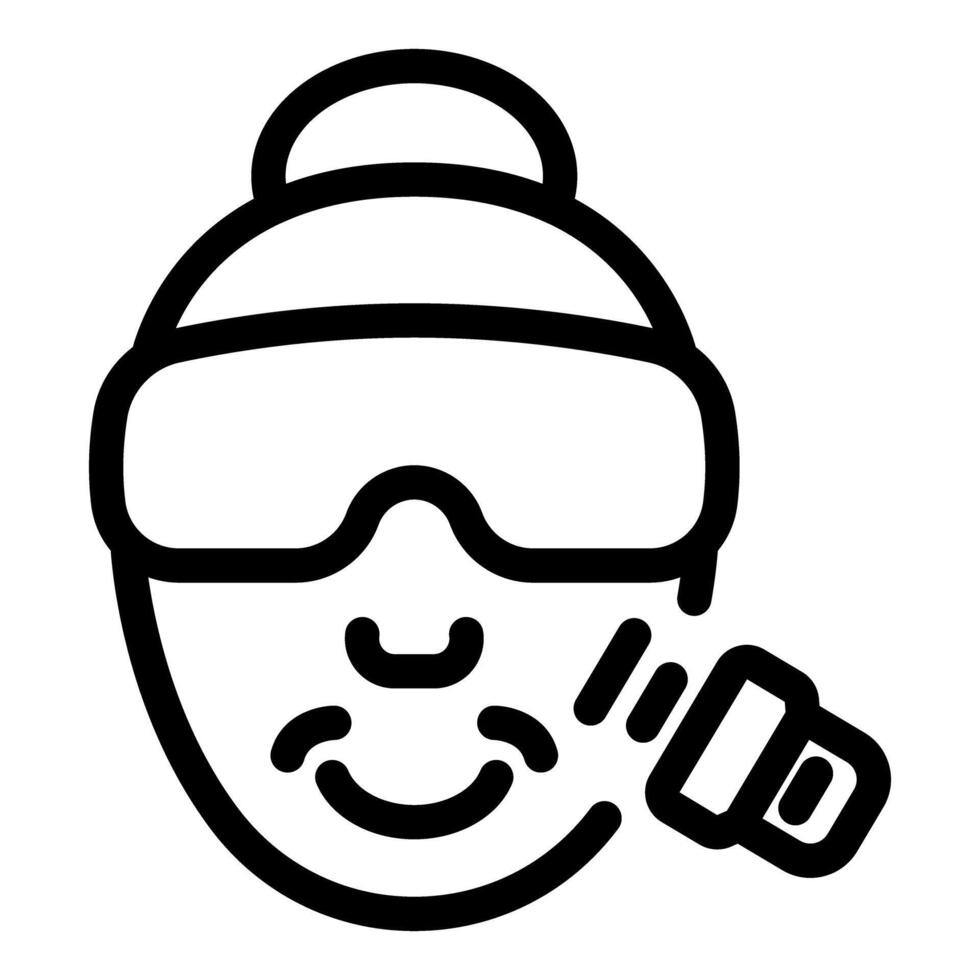 Paintball player wearing protective mask and goggles smiling vector