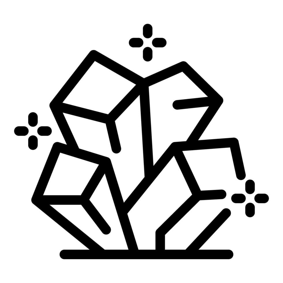 Mineral crystal stone shining with bright light vector