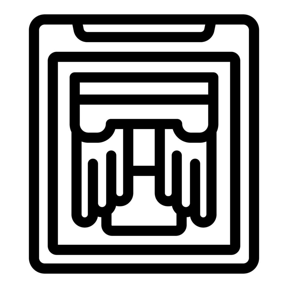 Washing machine displaying washing cycle program icon vector