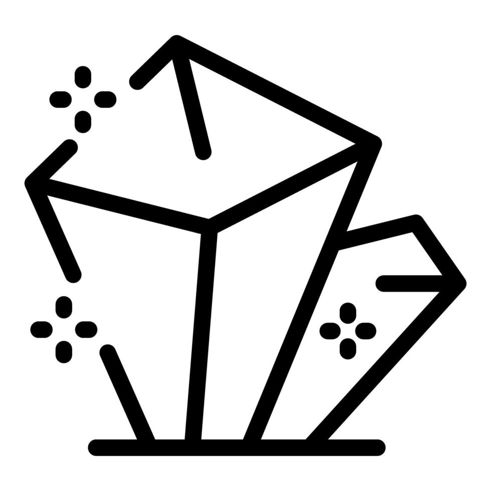 Magic crystal shining with sparkling light effect vector