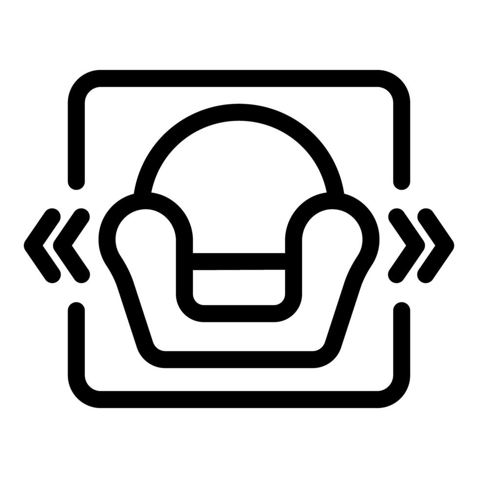 Armchair icon representing moving furniture inside room vector