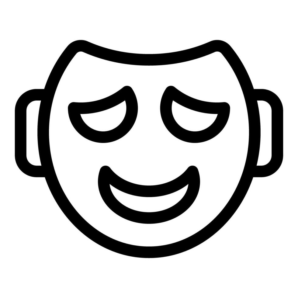 Theatrical mask depicting happiness and sadness emotions vector
