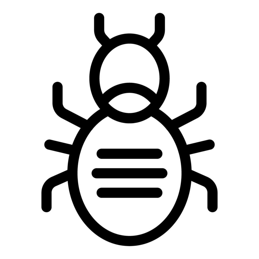 Black bug logo showing three stripes on its back vector