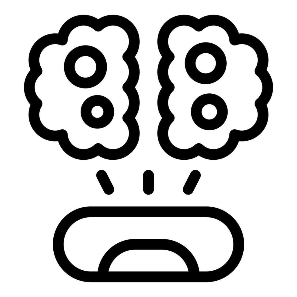Mouth breathing icon representing open mouth breathing during sleep vector