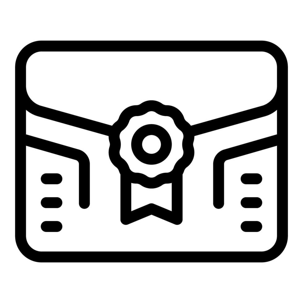 Official document with stamp and ribbon is awarding vector