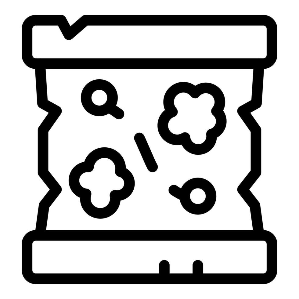 Old papyrus scroll showing mold growing on surface vector