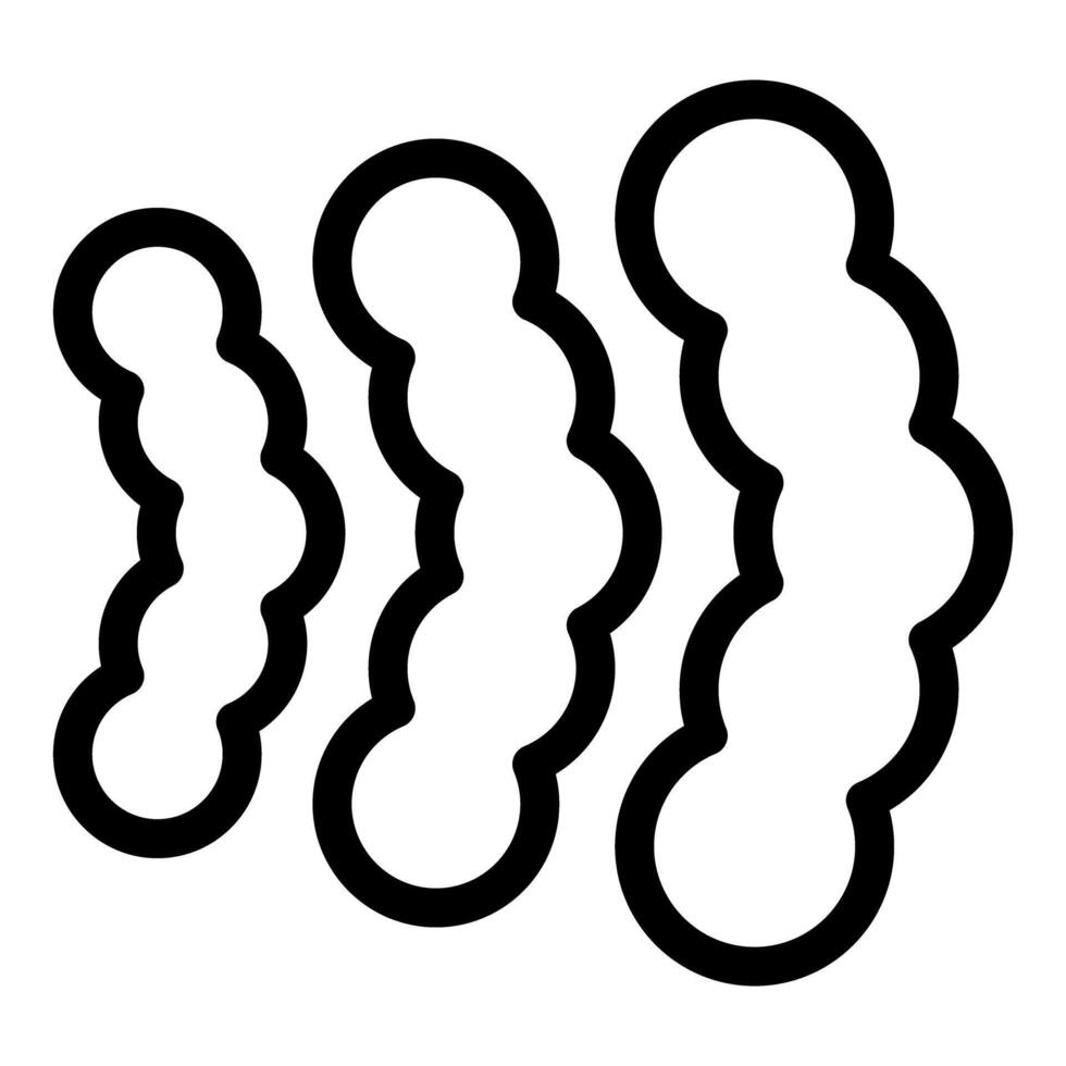 Tamarind tropical fruit growing in pods lineart icon vector