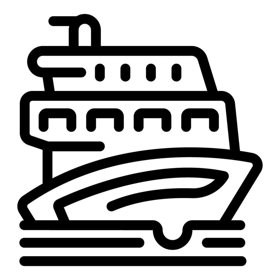 Big cruise ship sailing on the ocean vector